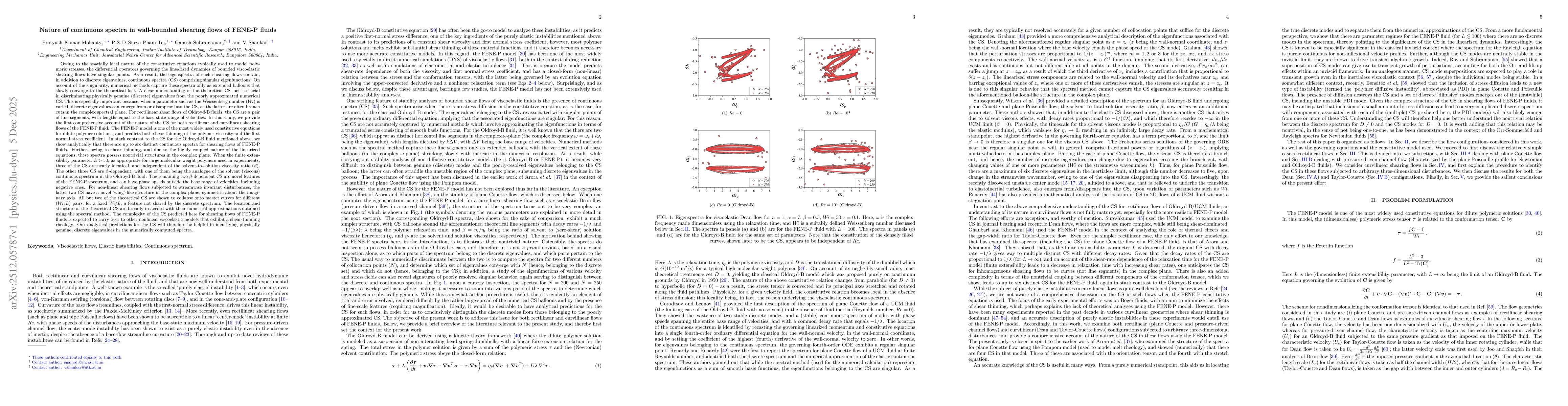 Thumbnail for Nature of continuous spectra in wall-bounded shearing flows of FENE-P fluids