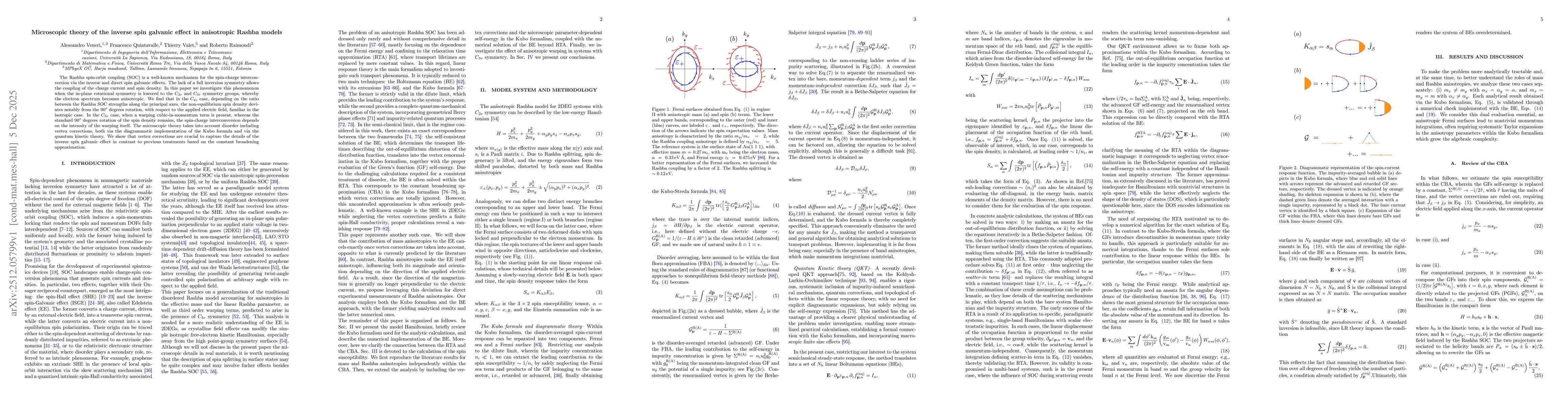 Thumbnail for Microscopic theory of the inverse spin galvanic effect in anisotropic Rashba models