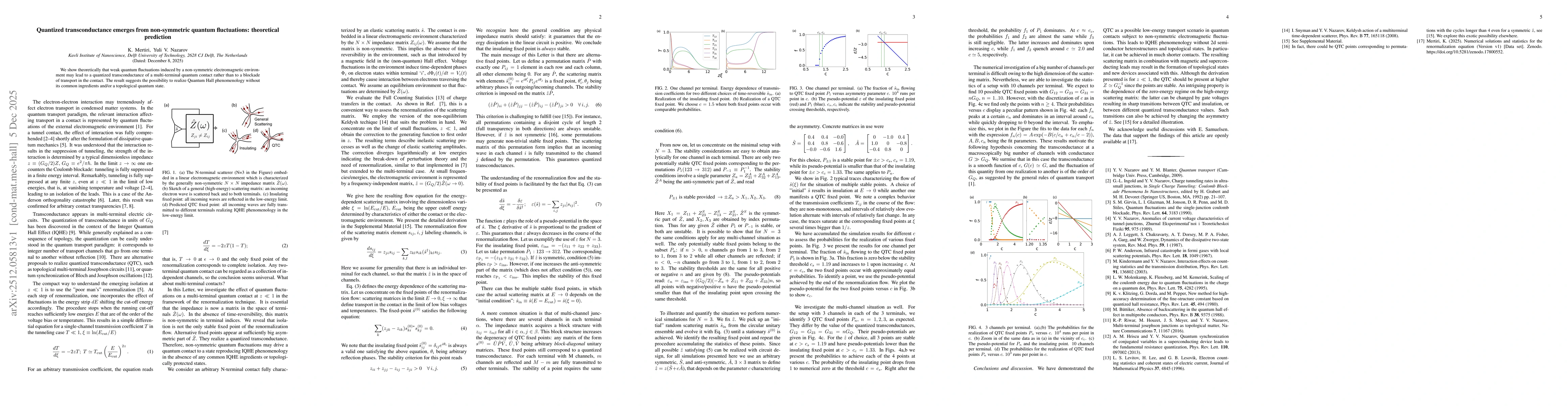 Thumbnail for Quantized transconductance emerges from non-symmetric quantum fluctuations: theoretical prediction
