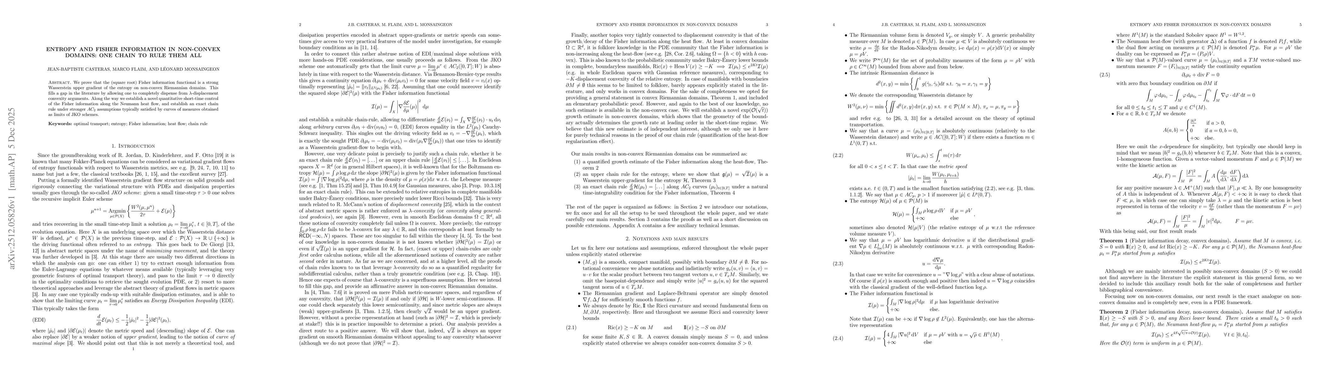 Thumbnail for Entropy and Fisher information in non-convex domains: one chain to rule them all