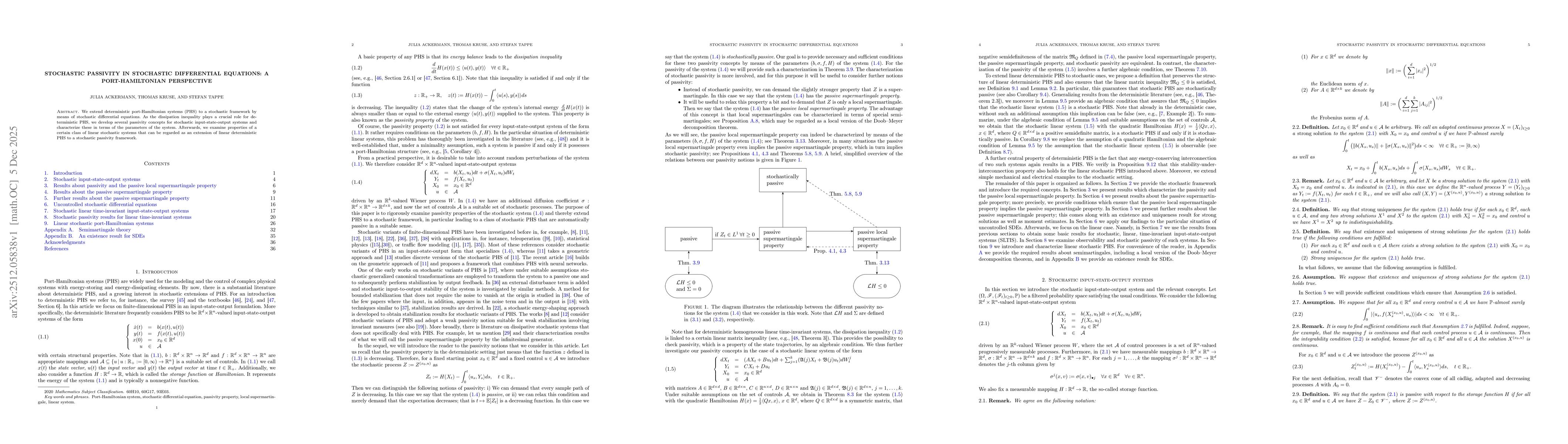 Thumbnail for Stochastic Passivity in Stochastic Differential Equations: A Port-Hamiltonian Perspective