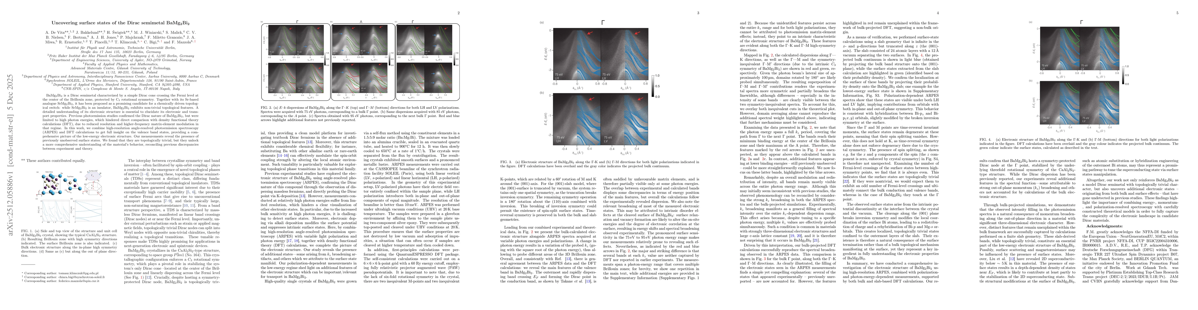 Thumbnail for Uncovering surface states of the Dirac semimetal BaMg2Bi2