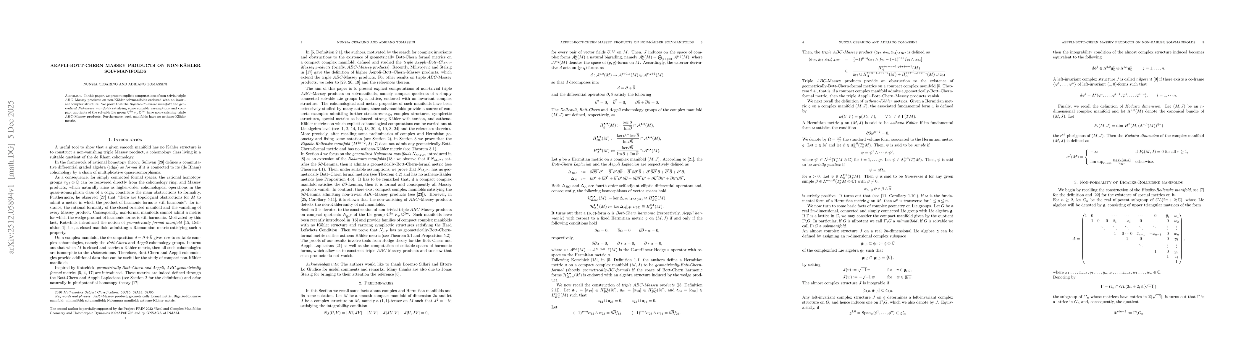 Thumbnail for Aeppli-Bott-Chern Massey products on non-Kähler solvmanifolds