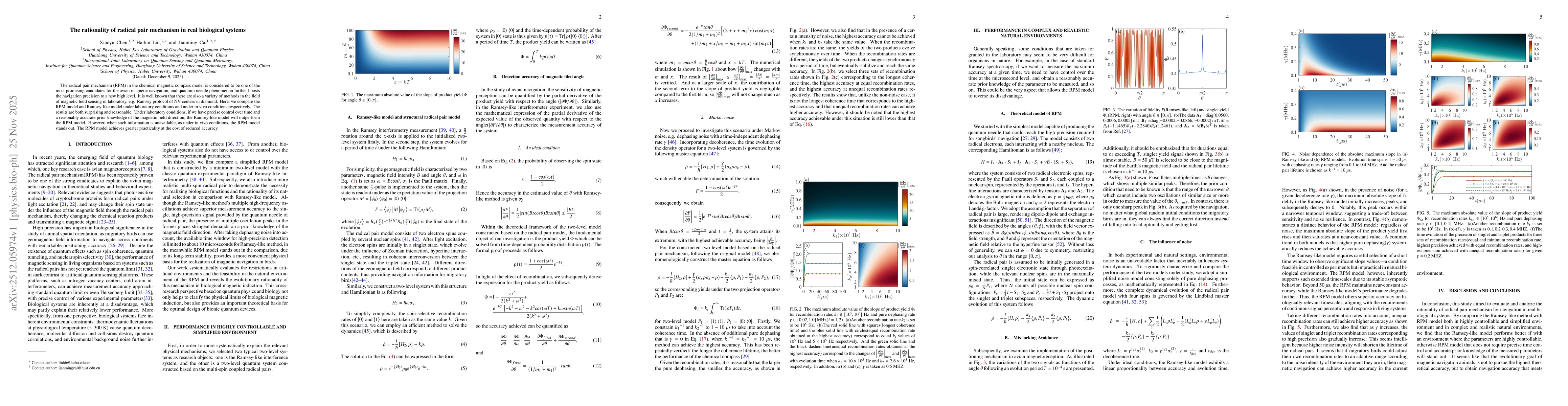 Thumbnail for The rationality of radical pair mechanism in real biological systems