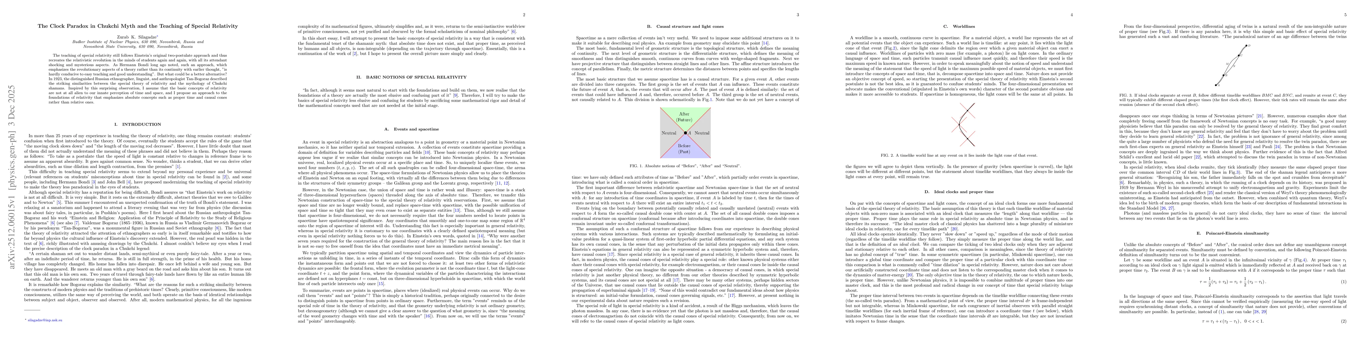 Thumbnail for The Clock Paradox in Chukchi Myth and the Teaching of Special Relativity