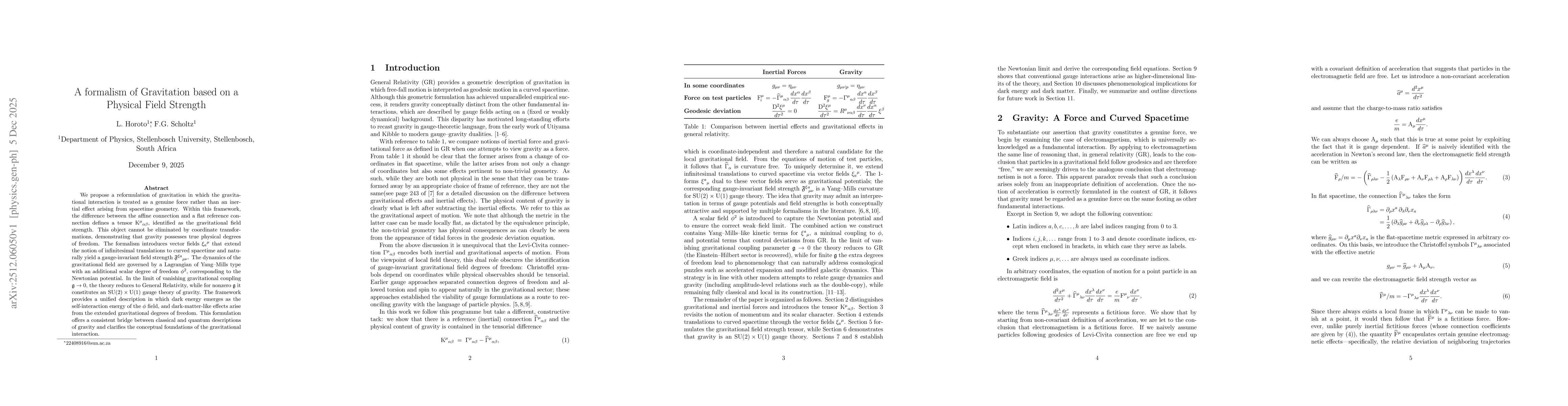 Thumbnail for A formalism of Gravitation based on a Physical Field Strength
