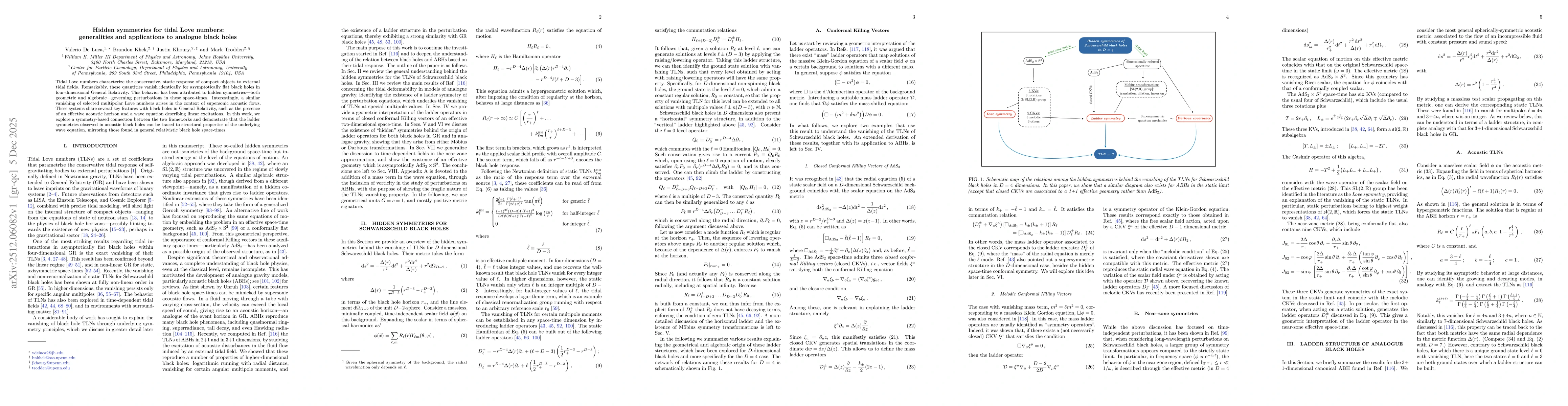 Thumbnail for Hidden symmetries for tidal Love numbers: generalities and applications to analogue black holes