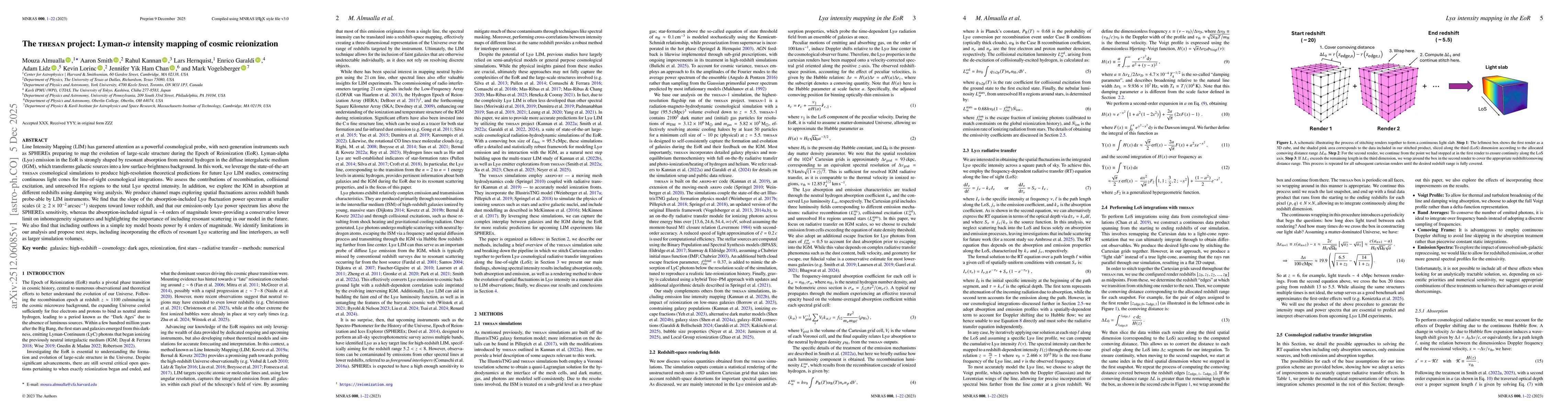 Thumbnail for The THESAN project: Lyman-alpha intensity mapping of cosmic reionization