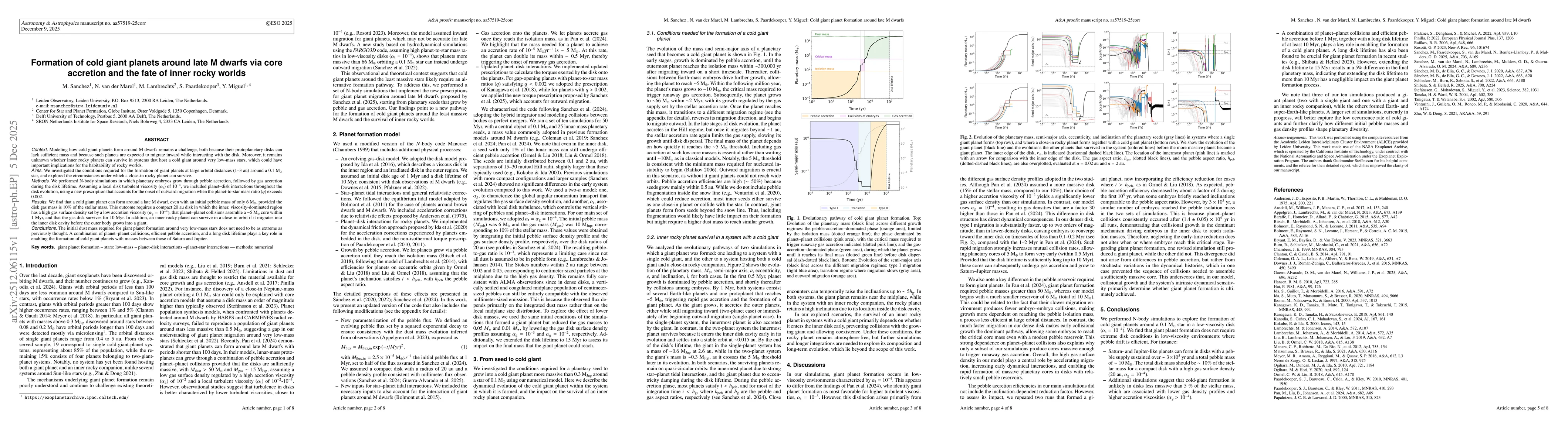 Thumbnail for Formation of cold giant planets around late M dwarfs via core accretion and the fate of inner rocky worlds