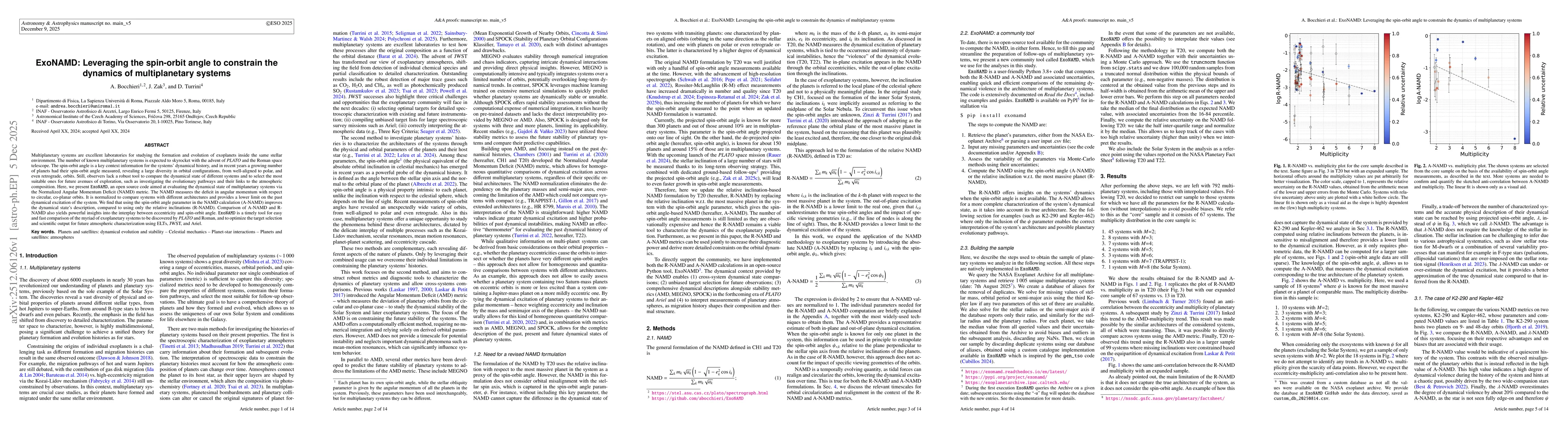 Thumbnail for ExoNAMD: Leveraging the spin-orbit angle to constrain the dynamics of multiplanetary systems