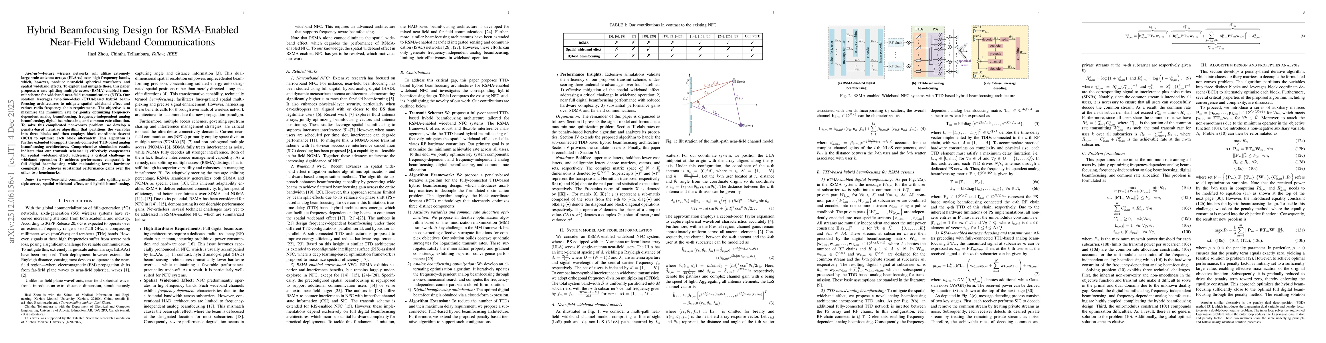 Thumbnail for Hybrid Beamfocusing Design for RSMA-Enabled Near-Field Wideband Communications