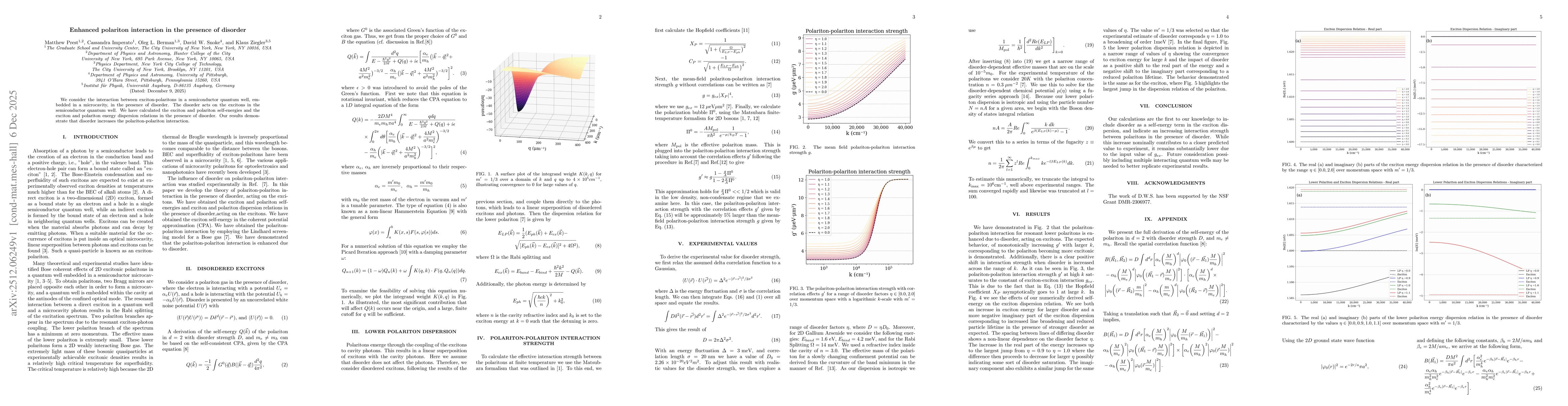 Thumbnail for Enhanced polariton interaction in the presence of disorder