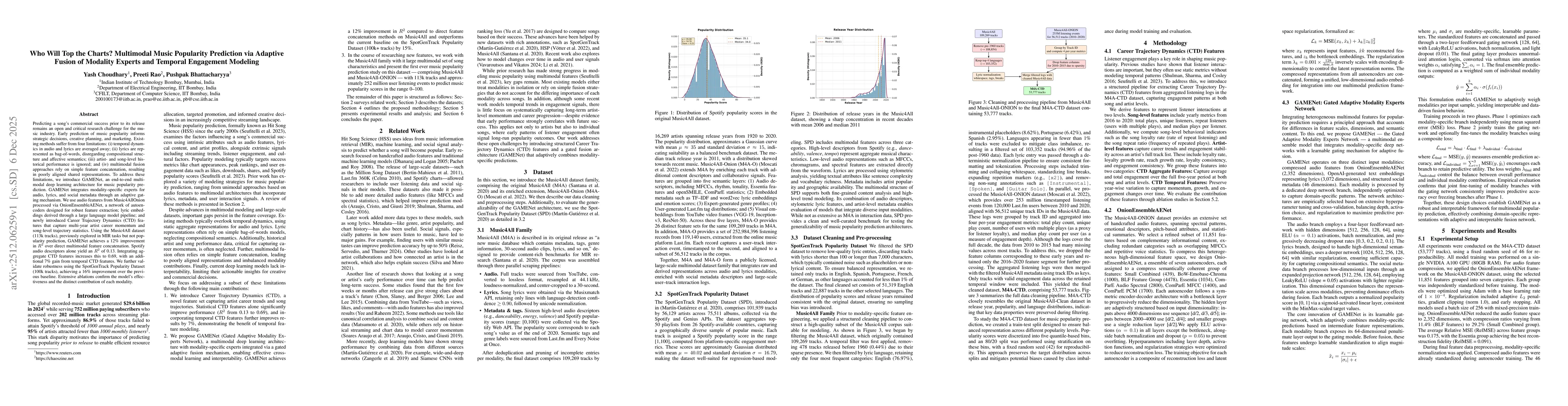 Thumbnail for Who Will Top the Charts? Multimodal Music Popularity Prediction via Adaptive Fusion of Modality Experts and Temporal Engagement Modeling