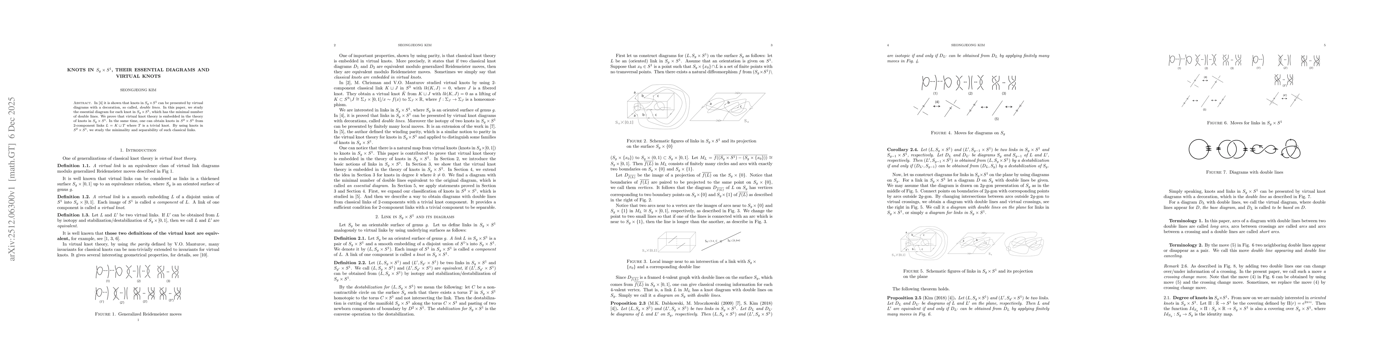 Thumbnail for Knots in $S_{g} \times S^{1}$, their essential diagrams and virtual knots