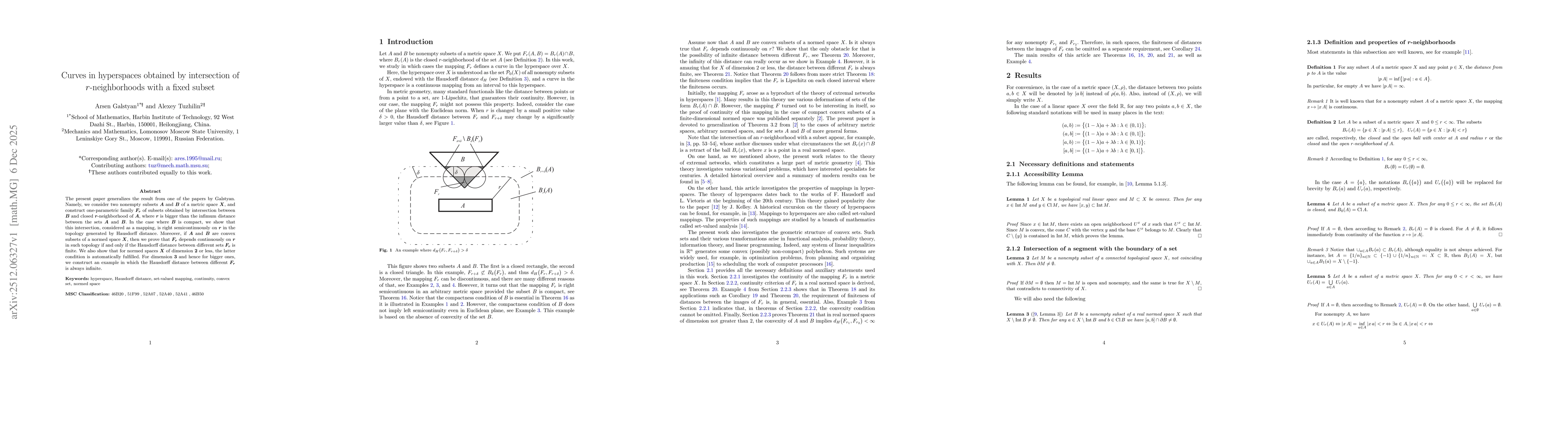 Thumbnail for Curves in hyperspaces obtained by intersection of $r$-neighborhoods with a fixed subset