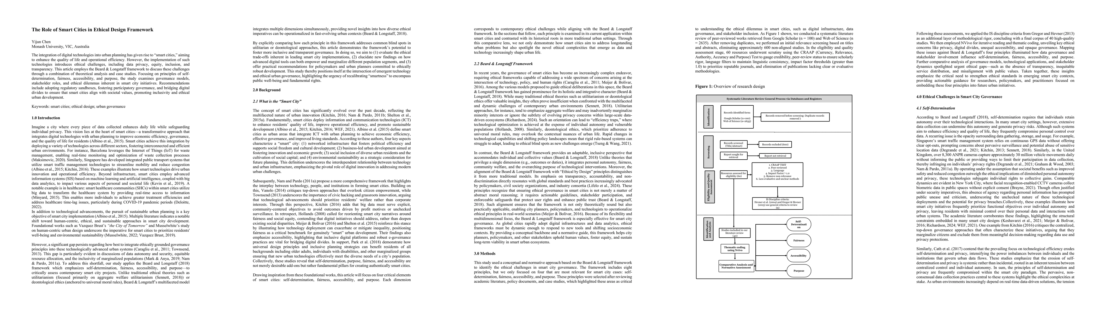 Thumbnail for The Role of Smart Cities in Ethical Design Framework Yijun