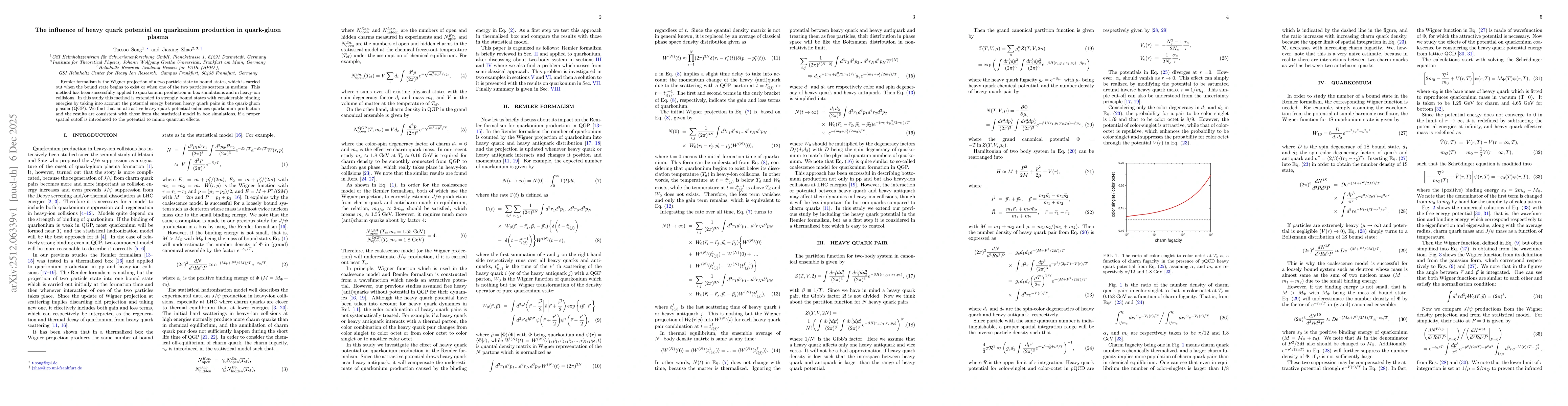Thumbnail for The influence of heavy quark potential on quarkonium production in quark-gluon plasma