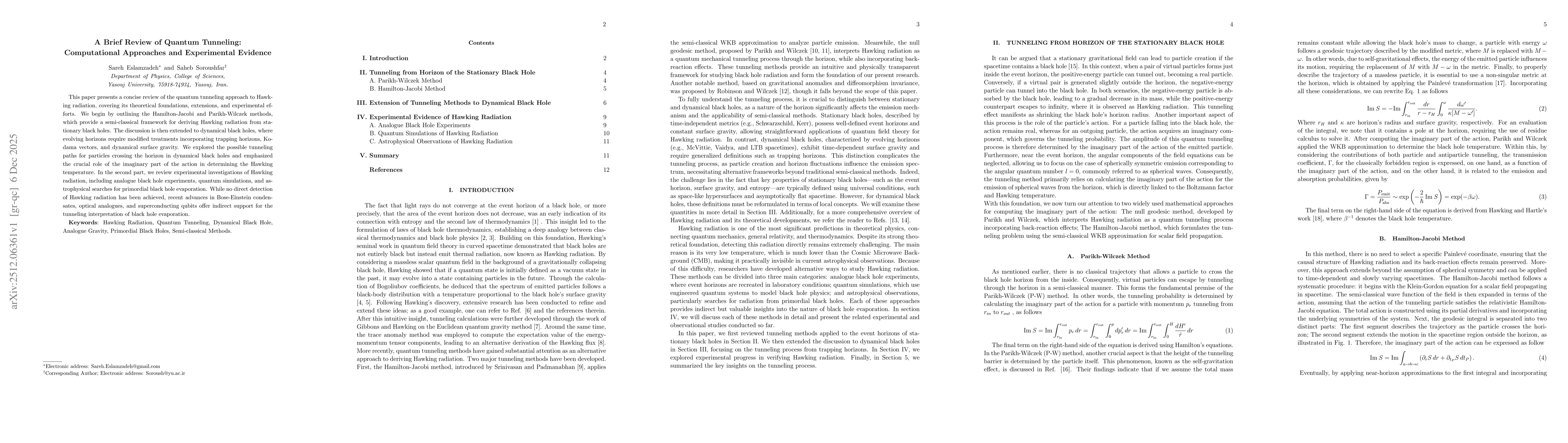 Thumbnail for A Brief Review of Quantum Tunneling: Computational Approaches and Experimental Evidence