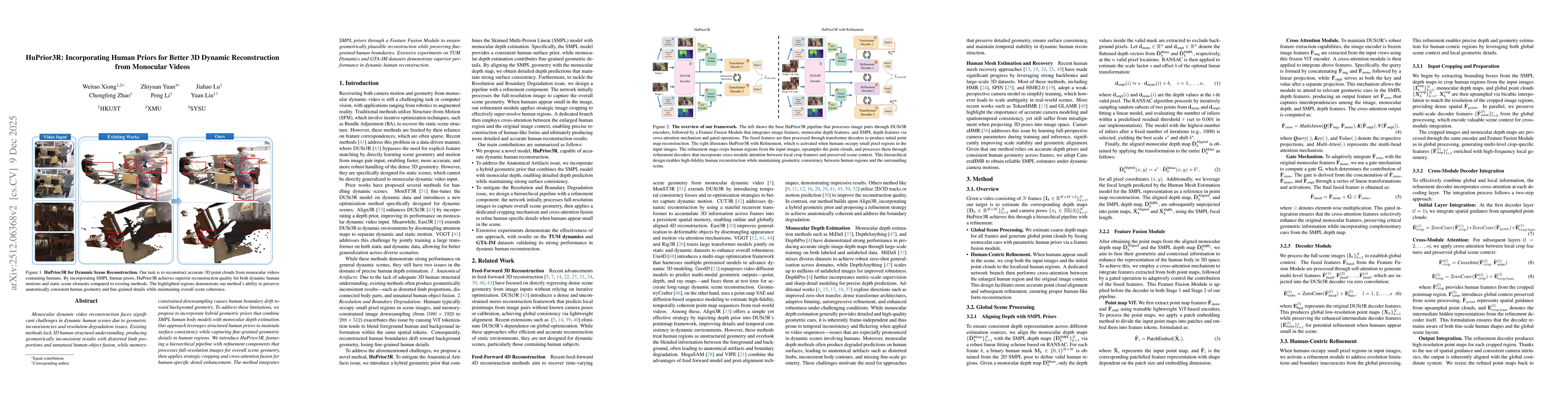 Thumbnail for Human3R: Incorporating Human Priors for Better 3D Dynamic Reconstruction from Monocular Videos