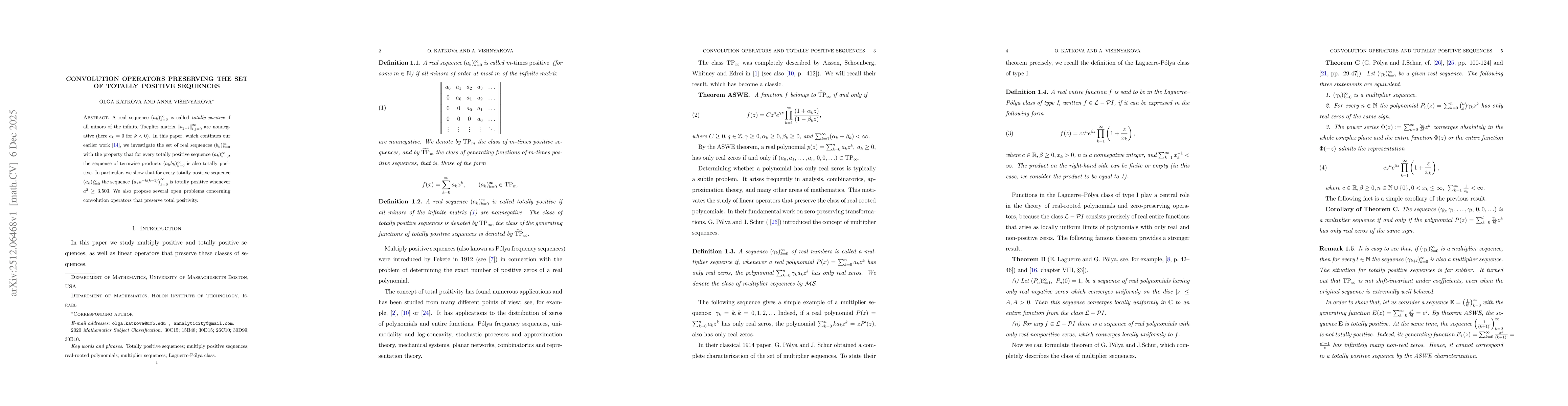 Thumbnail for Convolution operators preserving the set of totally positive sequences