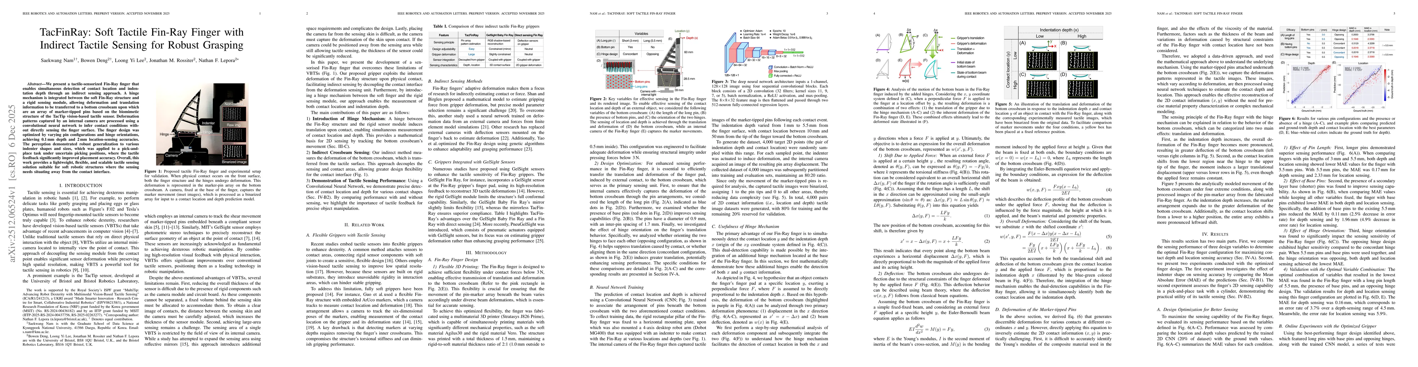 Thumbnail for TacFinRay: Soft Tactile Fin-Ray Finger with Indirect Tactile Sensing for Robust Grasping