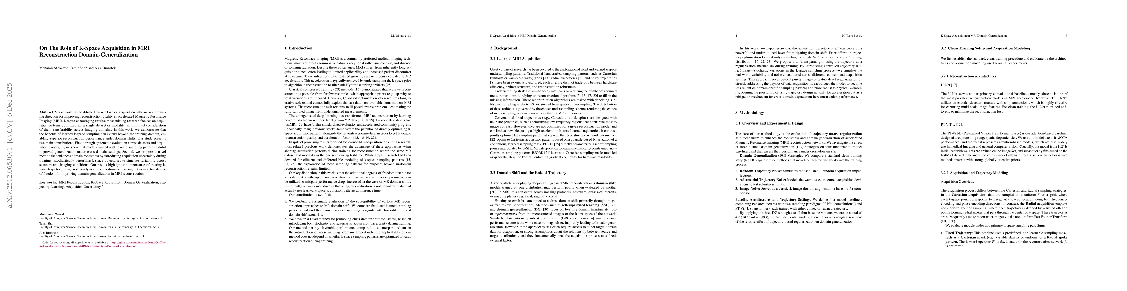 Thumbnail for On The Role of K-Space Acquisition in MRI Reconstruction Domain-Generalization
