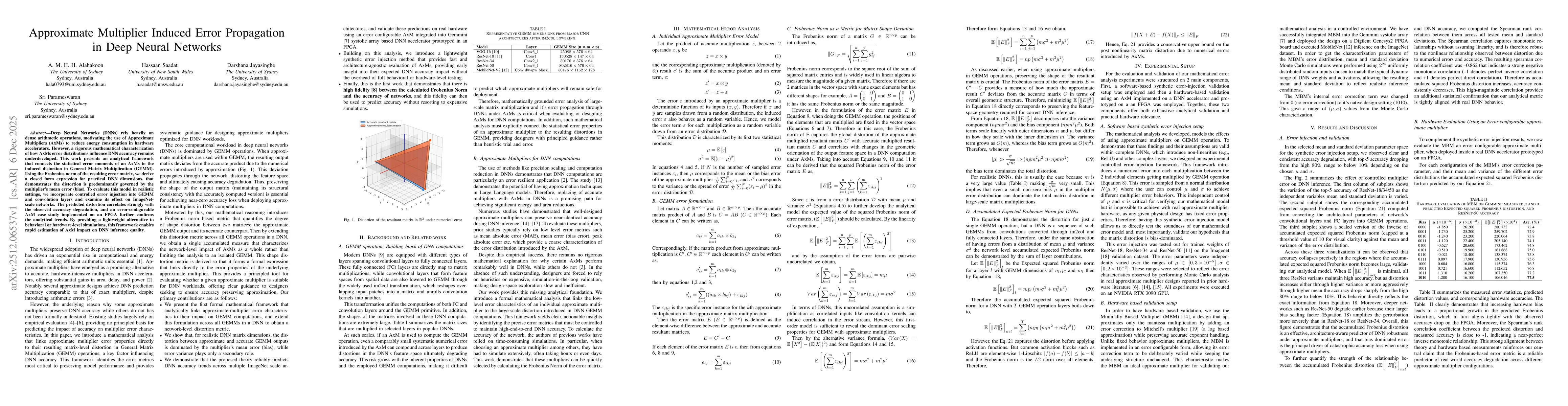 Thumbnail for Approximate Multiplier Induced Error Propagation in Deep Neural Networks