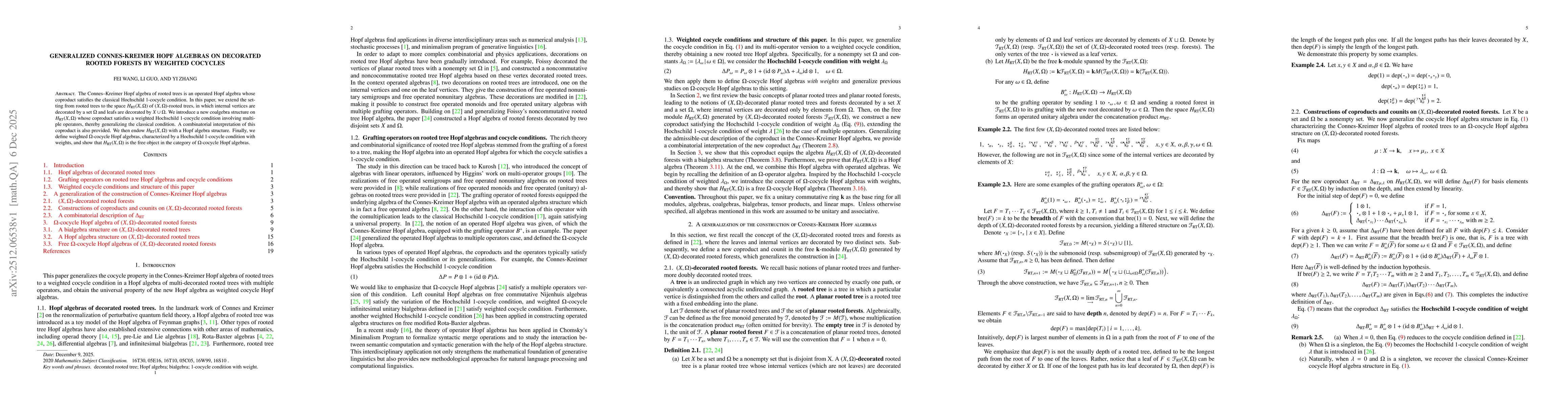 Thumbnail for Generalized Connes-Kreimer Hopf algebras on decorated rooted forests by weighted cocycles