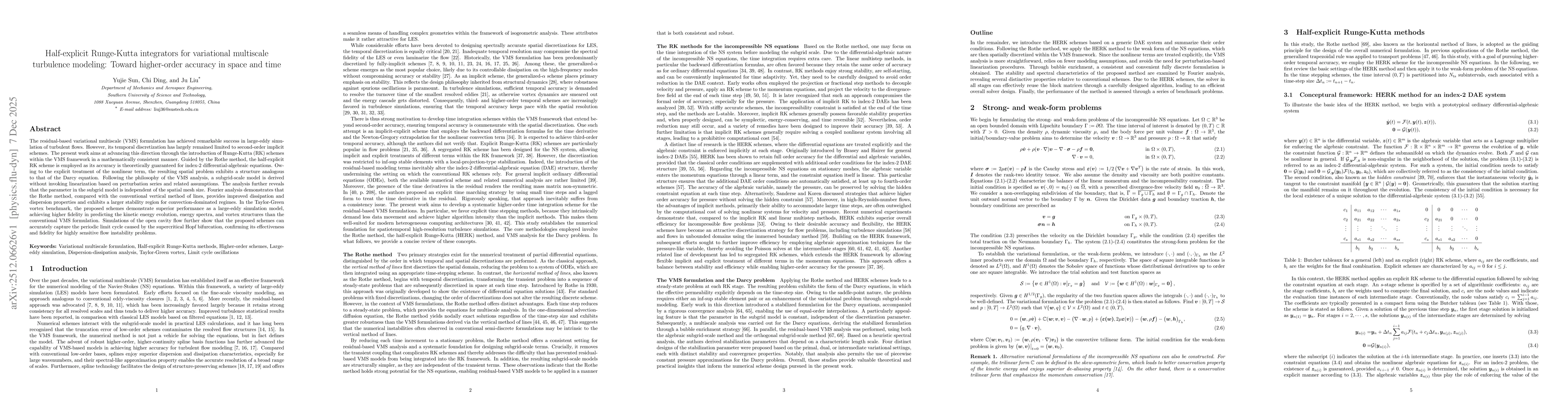 Thumbnail for Half-explicit Runge-Kutta integrators for variational multiscale turbulence modeling: Toward higher-order accuracy in space and time