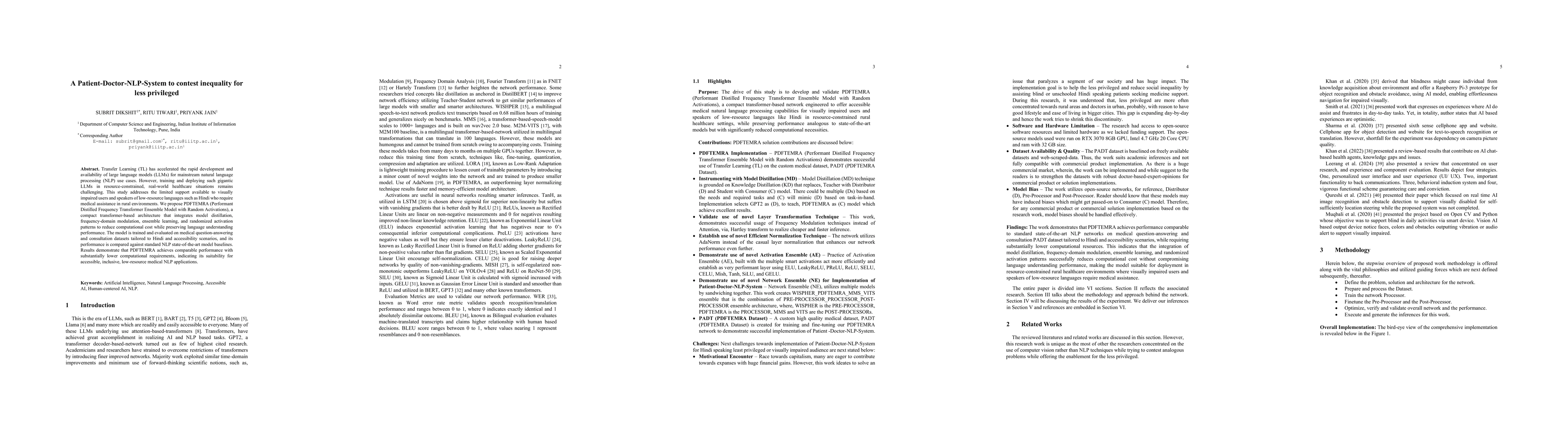Thumbnail for A Patient-Doctor-NLP-System to contest inequality for less privileged