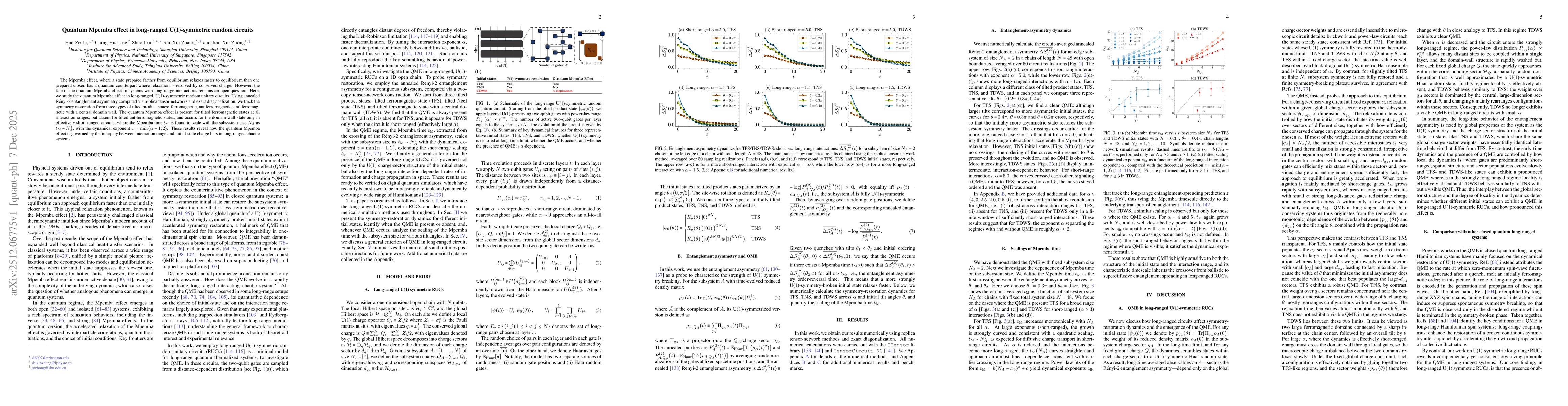 Thumbnail for Quantum Mpemba effect in long-ranged U(1)-symmetric random circuits