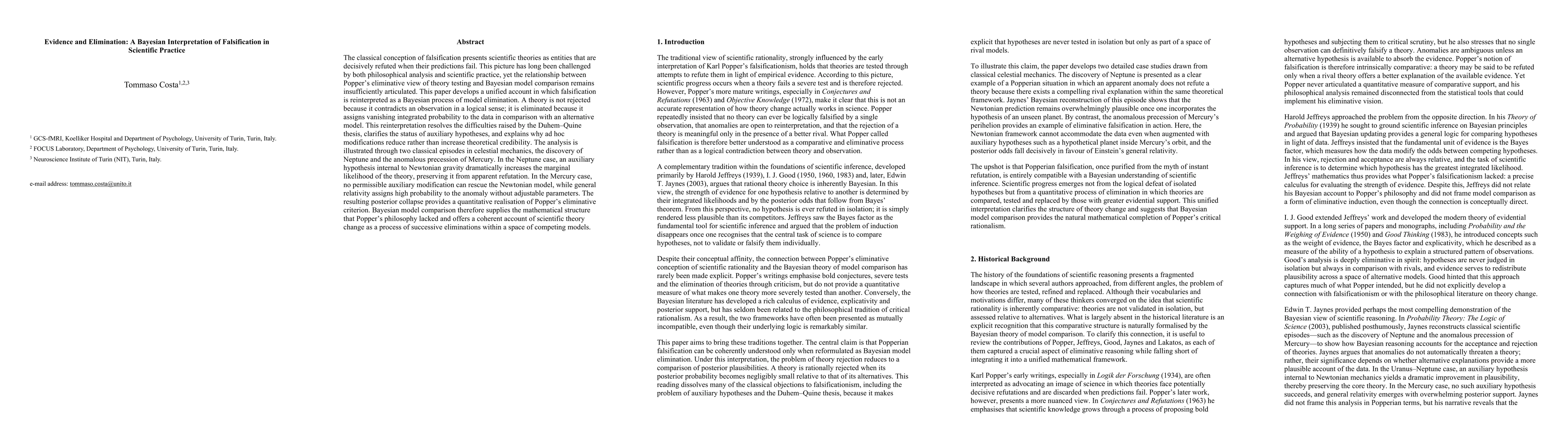 Thumbnail for Evidence and Elimination: A Bayesian Interpretation of Falsification in Scientific Practice