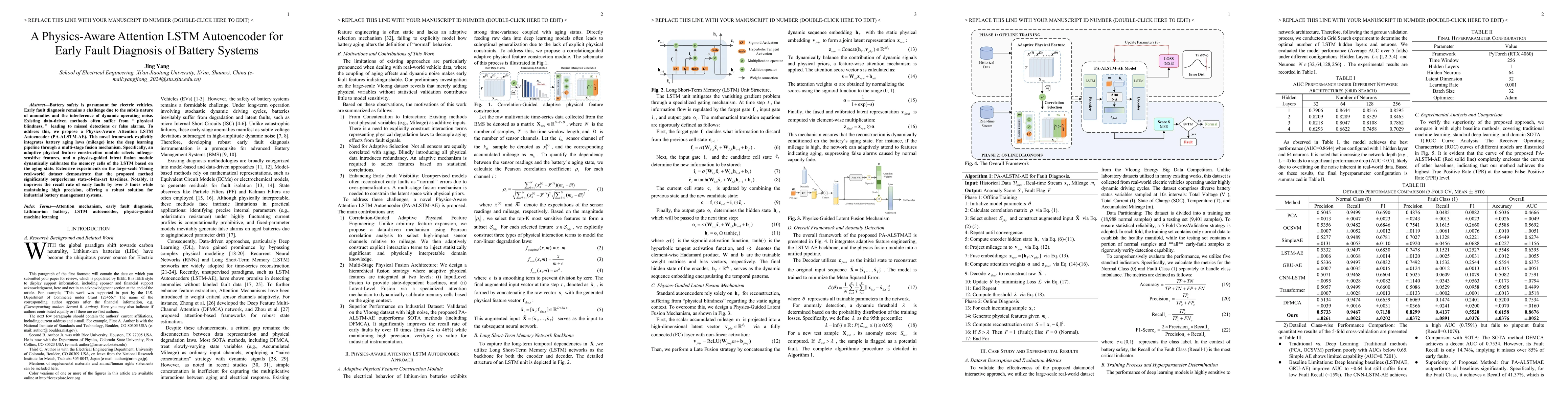 Thumbnail for A Physics-Aware Attention LSTM Autoencoder for Early Fault Diagnosis of Battery Systems