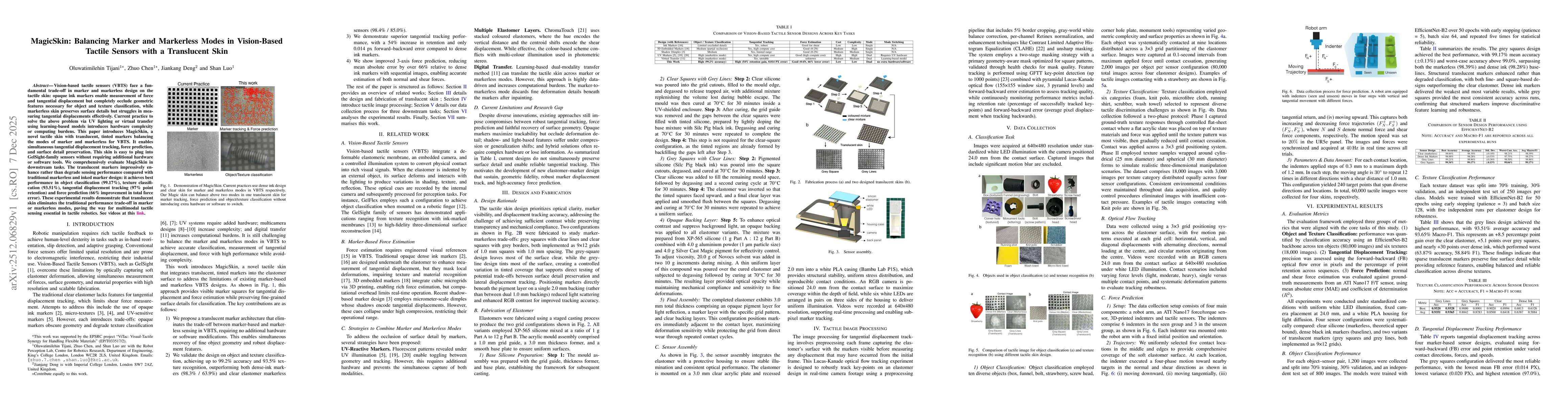 Thumbnail for MagicSkin: Balancing Marker and Markerless Modes in Vision-Based Tactile Sensors with a Translucent Skin