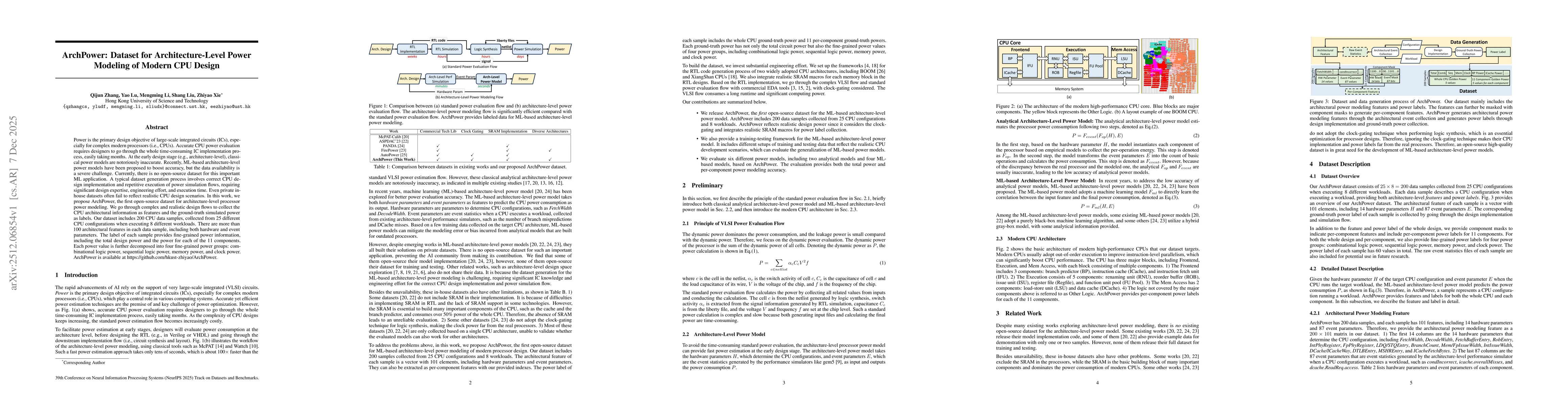 Thumbnail for ArchPower: Dataset for Architecture-Level Power Modeling of Modern CPU Design