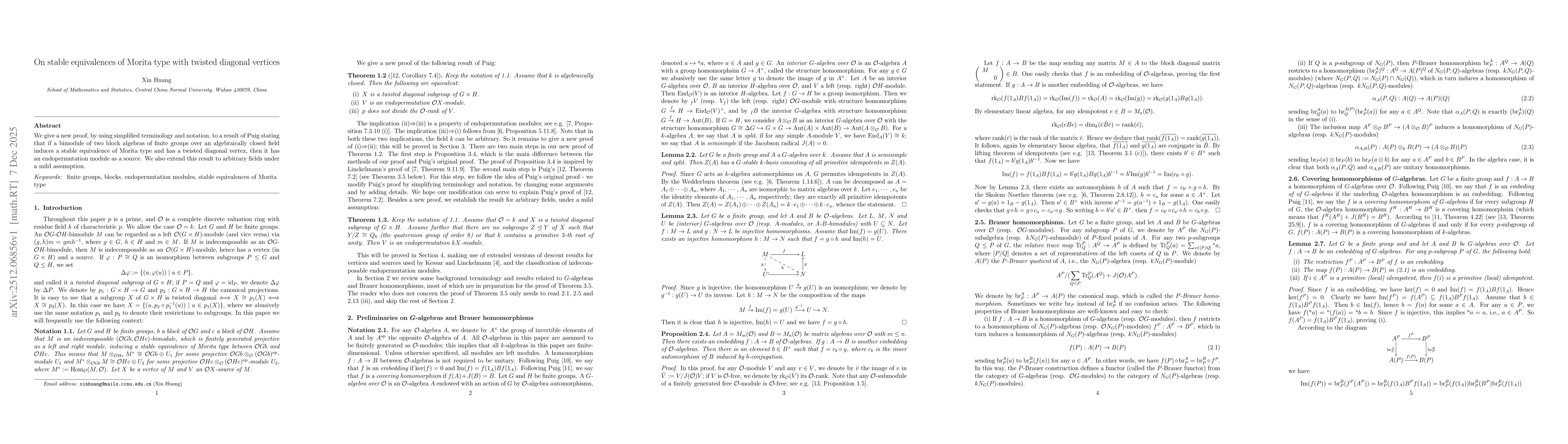 Thumbnail for On stable equivalences of Morita type with twisted diagonal vertices