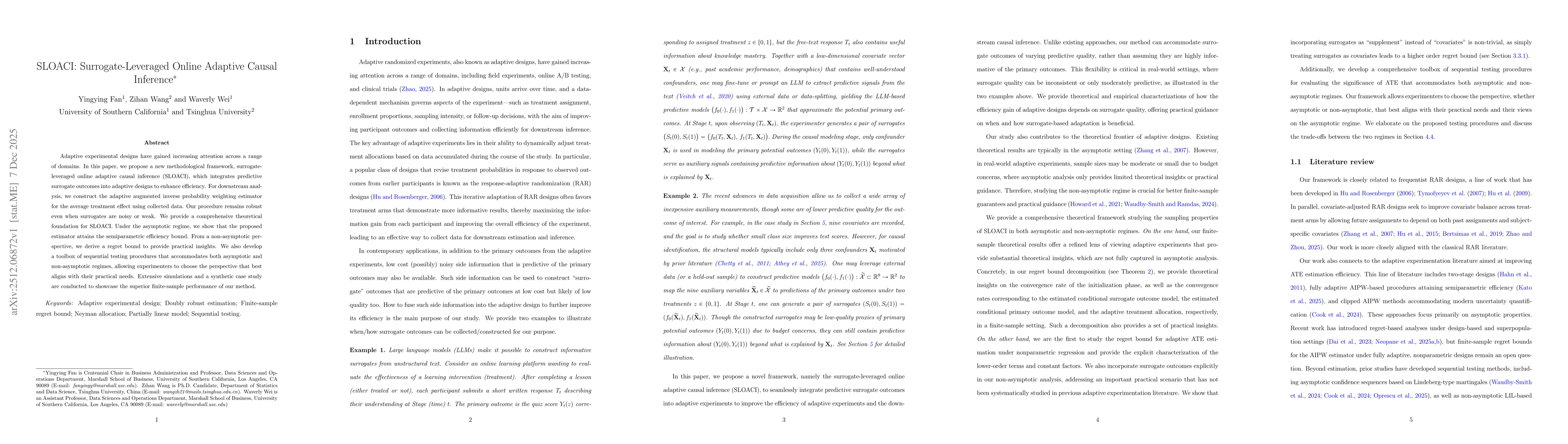 Thumbnail for SLOACI: Surrogate-Leveraged Online Adaptive Causal Inference