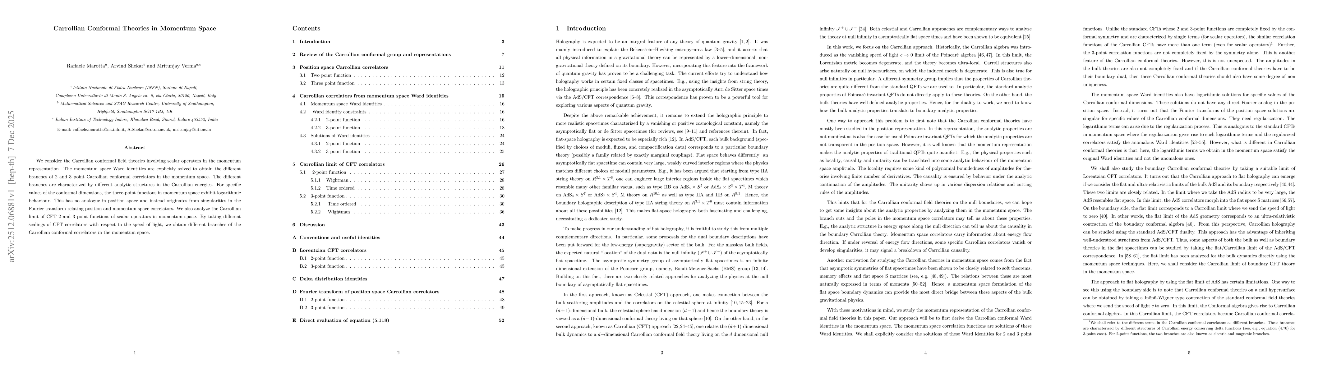 Thumbnail for Carrollian Conformal Theories in Momentum Space
