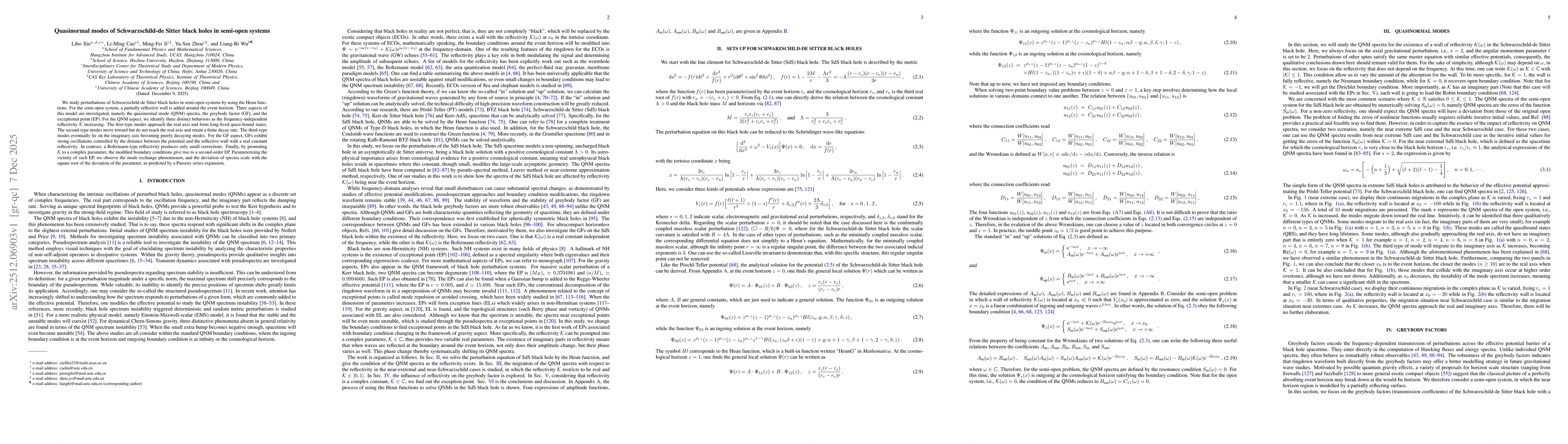 Thumbnail for Quasinormal modes of Schwarzschild-de Sitter black holes in semi-open systems