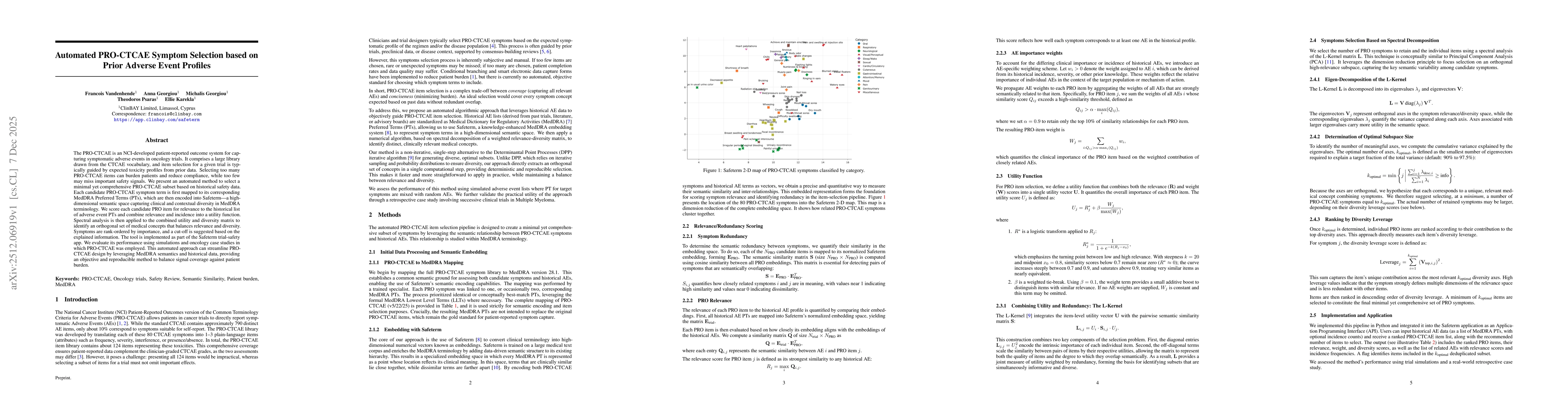 Thumbnail for Automated PRO-CTCAE Symptom Selection based on Prior Adverse Event Profiles