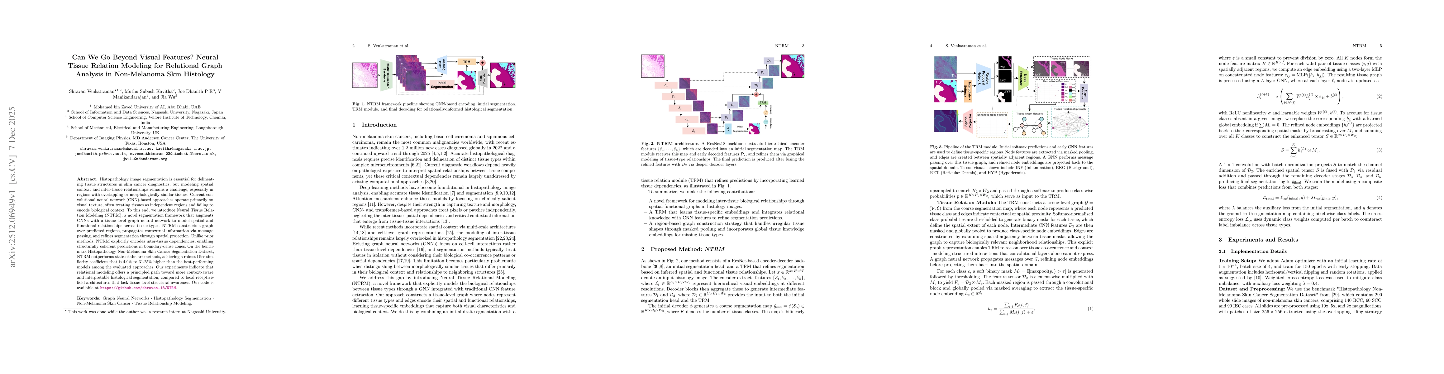 Thumbnail for Can We Go Beyond Visual Features? Neural Tissue Relation Modeling for Relational Graph Analysis in Non-Melanoma Skin Histology