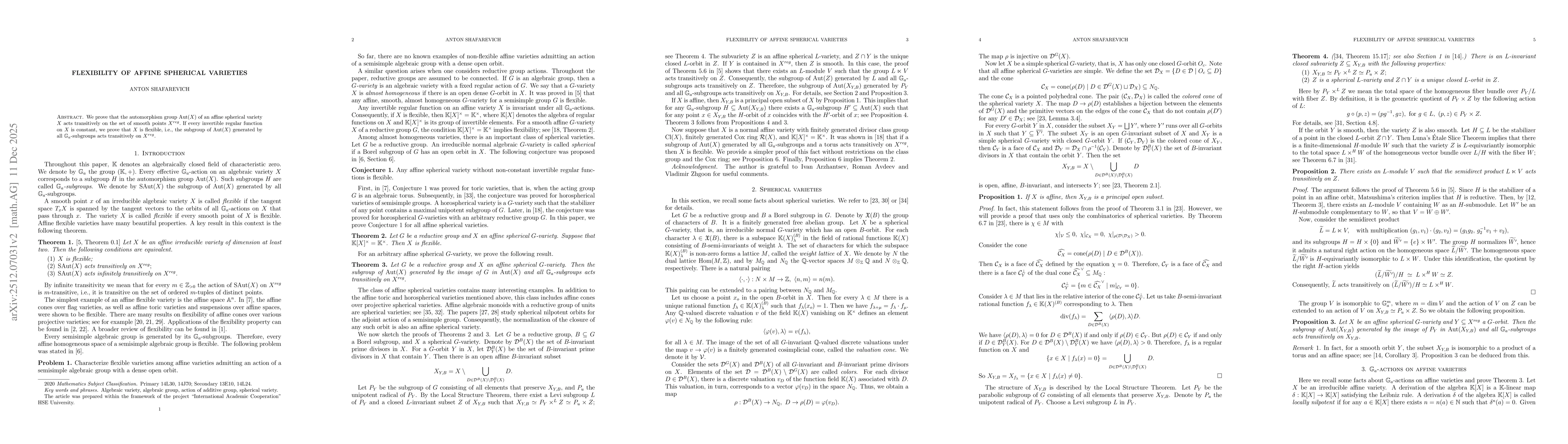 Thumbnail for Flexibility of affine spherical varieties