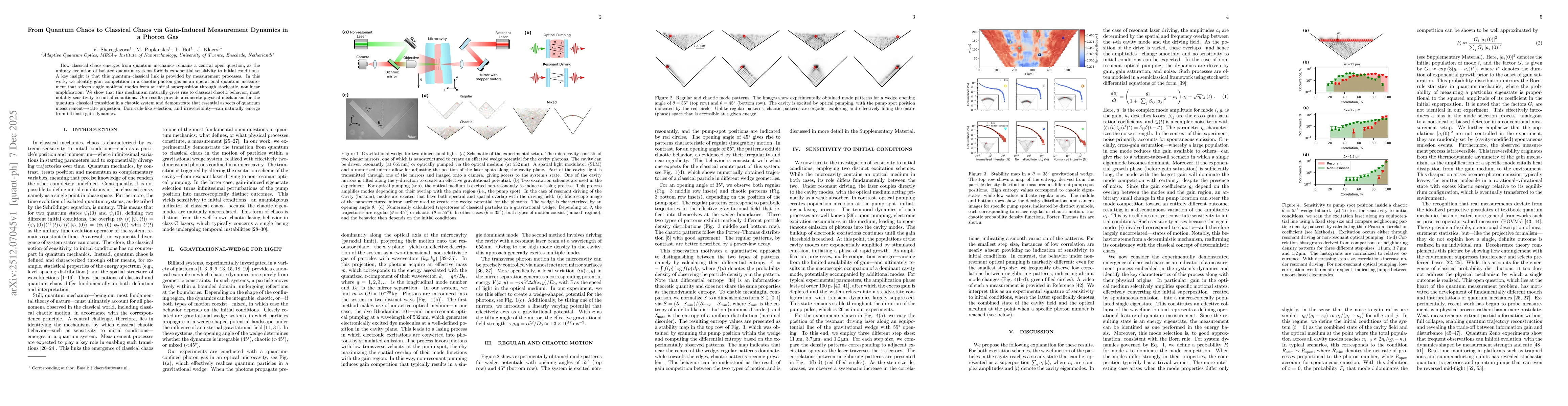 Thumbnail for From Quantum Chaos to Classical Chaos via Gain-Induced Measurement Dynamics in a Photon Gas