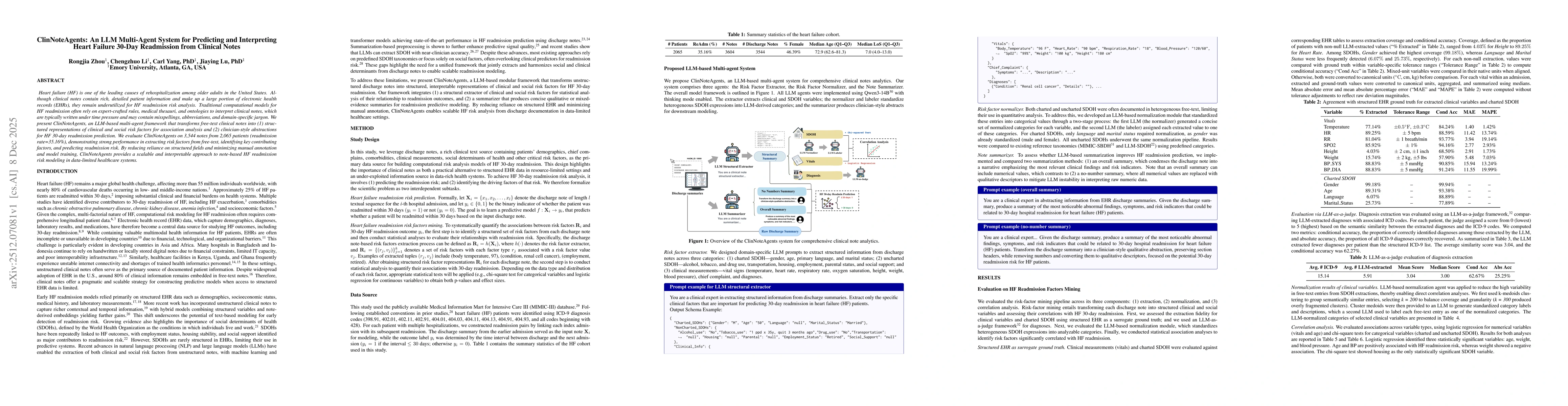 Thumbnail for ClinNoteAgents: An LLM Multi-Agent System for Predicting and Interpreting Heart Failure 30-Day Readmission from Clinical Notes