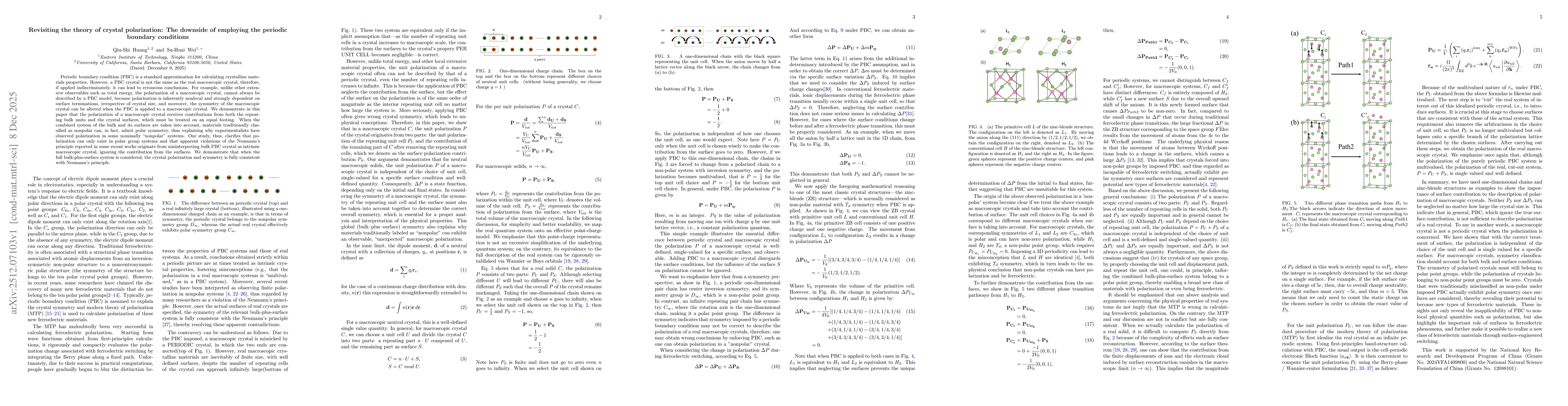 Thumbnail for Revisiting the theory of crystal polarization: The downside of employing the periodic boundary conditions