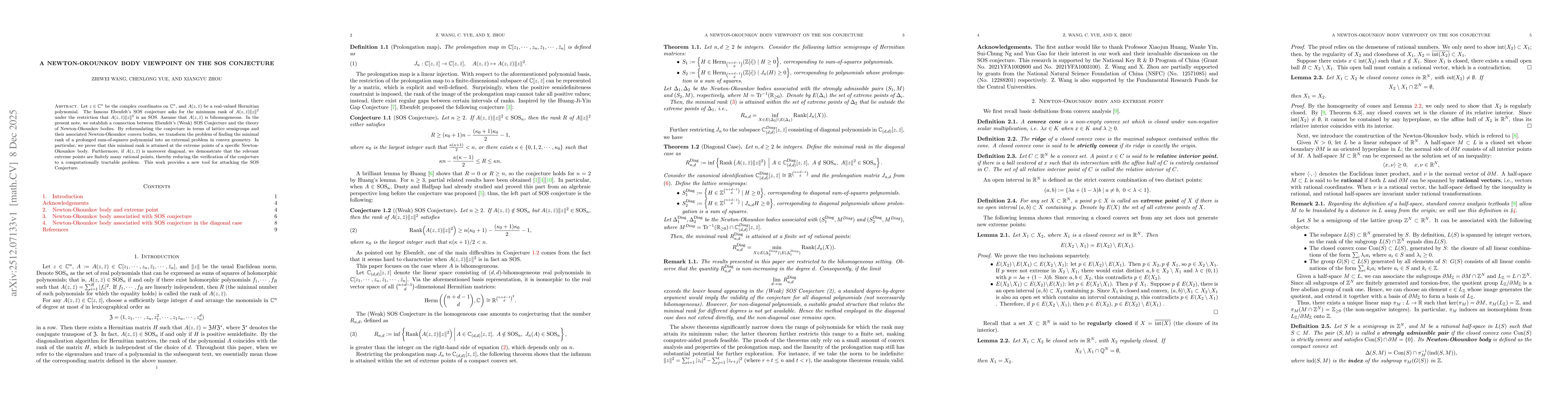 Thumbnail for A Newton-Okounkov Body Viewpoint on the SOS Conjecture