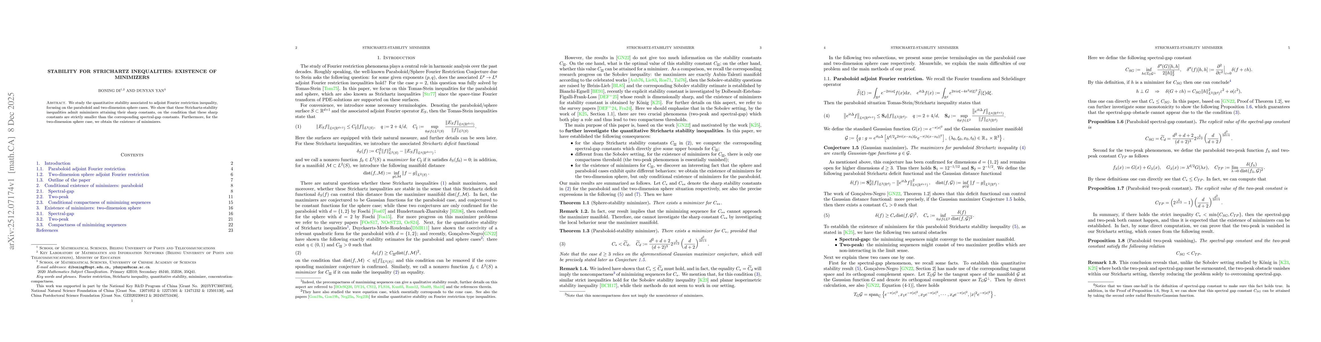 Thumbnail for Stability for Strichartz inequalities: Existence of minimizers