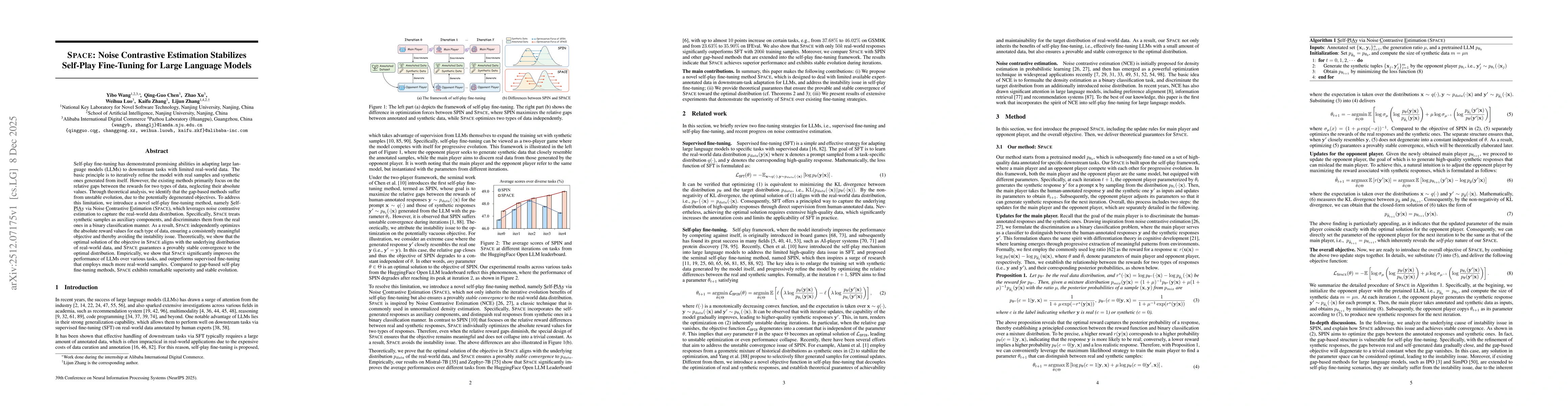Thumbnail for SPACE: Noise Contrastive Estimation Stabilizes Self-Play Fine-Tuning for Large Language Models
