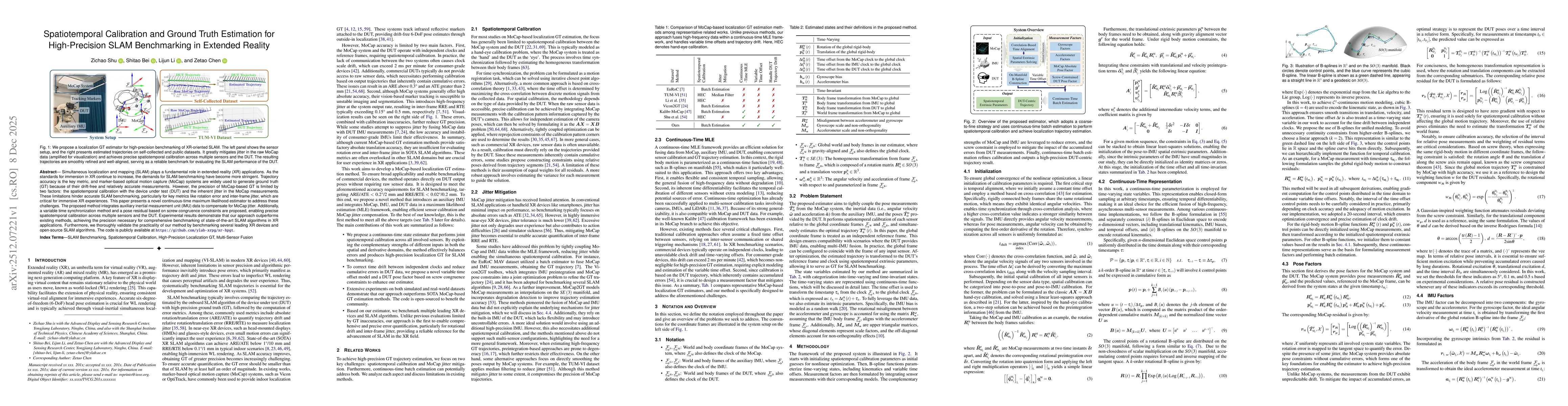 Thumbnail for Spatiotemporal Calibration and Ground Truth Estimation for High-Precision SLAM Benchmarking in Extended Reality