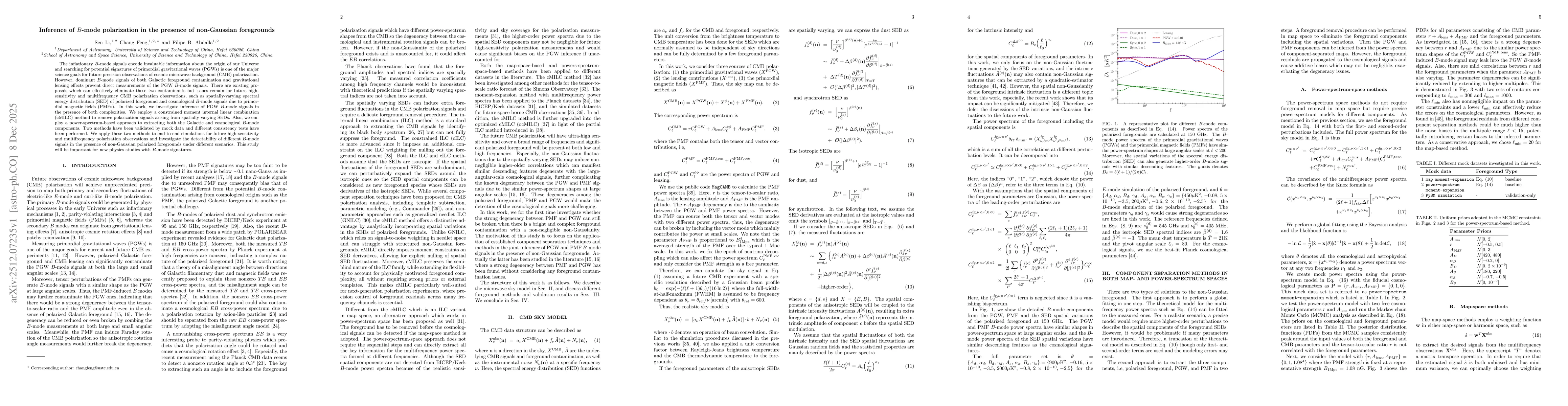 Thumbnail for Inference of $B$-mode polarization in the presence of non-Gaussian foregrounds